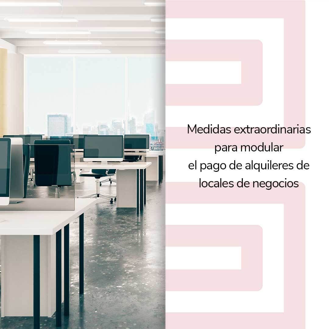 Moratoria en el pago de la renta de los locales de negocios y oficinas